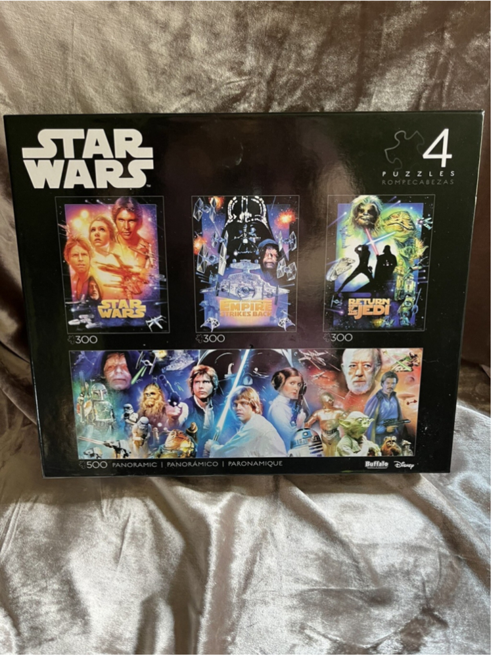 Star Wars Original Trilogy Jigsaw Puzzle 4 Pack 300 500 pcs Disney Buffalo30620